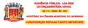 EDITAL DE CONVOCAÇÃO DE AUDIÊNCIA PÚBLICA DE DISCUSSÃO DO PROJETO DE LEI 20/2024, QUE ESTIMA A RECEITA E FIXA A DESPESA DO MUNICÍPIO DE LAVRINHAS, ESTADO DE SÃO PAULO, PARA O EXERCÍCIO FINANCEIRO DE 2025